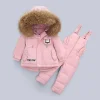 Kid Baby Girl Down Suits Thicken Winter 2 Pcs Sets