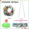 (US Local)Acrylic Special Shaped Daisy Wreath DIY Diamond Painting Hanging Ornaments Kit