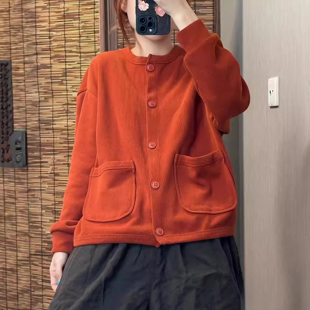 Chicfifth Sweater Women Winter Long Sleeve High Quality Autumn Vintage Top Knitted Cardigan