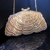High Quality Metal Hollow Diamond Inlaid Luxury Crystal Evening Bag Diamond Handbag Women Gem Clutch Bag