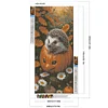 >SALE<5D DIY Full Round Drill Diamond Painting Hedgehogs Kit Home Decoration 40x80cm