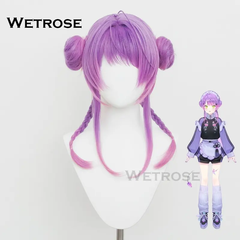 [Wetrose] Pre-Order Hololive JP Vtuber Tokoyami Towa Maid Cosplay Wig 常闇トワメイド風ジャージコスプレウィッグ