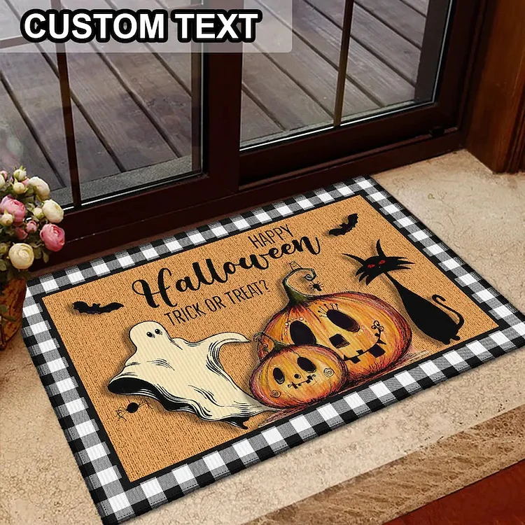 Happy Halloween Doormat Trick or Treat Pumpkin Doormat Home Decor
