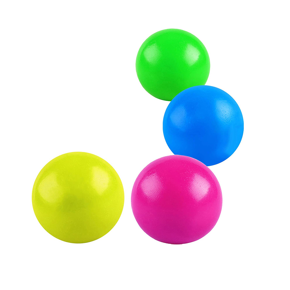 

4pcs Sticky Globbles Ball Fluorescent Sticky Target Kids Stress Relief Toys, 501 Original