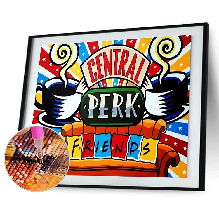 5D DIY Full Round Drill Diamond Painting central perk friends Drawing