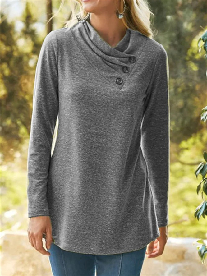 Women Long Sleeve V-neck Graphic Floral Printed Top