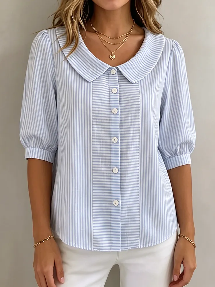 👕⚡【New Summer Arrival】Elegant and Classic Striped Shirt