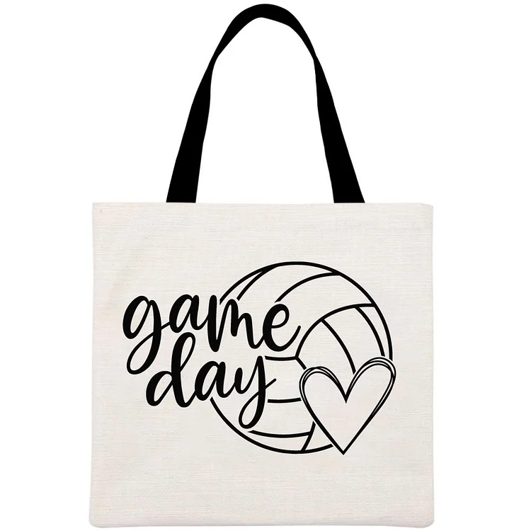 Volleyball game day Printed Linen Bag-Annaletters
