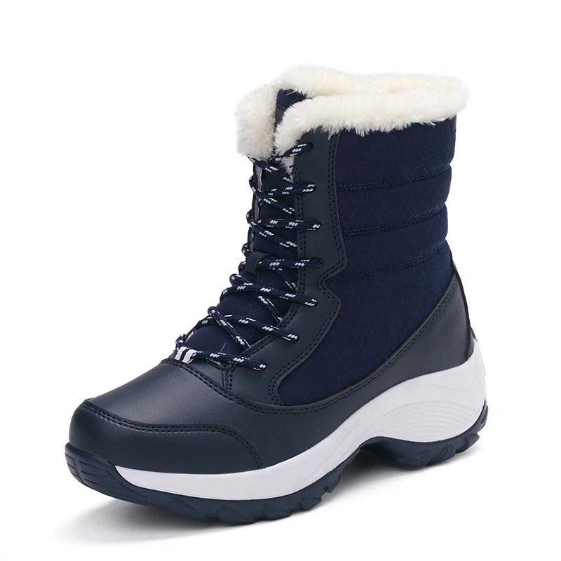 Winter Shoes Women Boots Plus Size 42 Waterproof Platform Boots For Women Snow Boots Women Winter 2021 Botas Mujer Black White