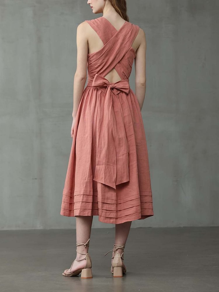 *Cross Back Cocktail Dress