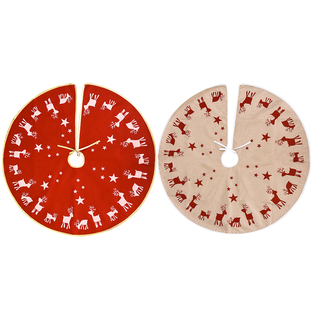 

96cm Christmas Tree Skirt Carpet Xmas Tree Ornaments New Year Decoration, Cotton, 501 Original