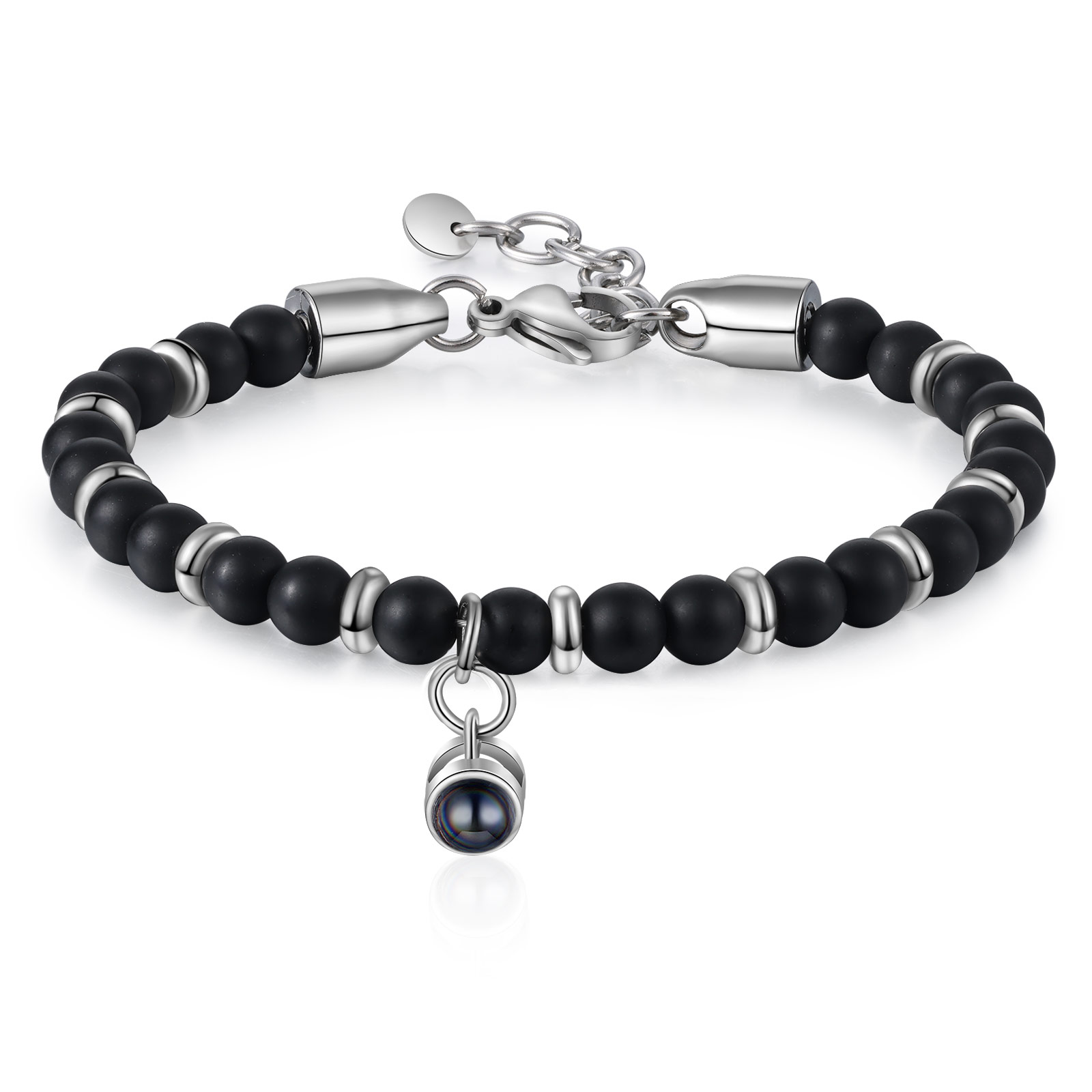 Braccialetto con proiezione personalizzato foto coppia amore Valentine 