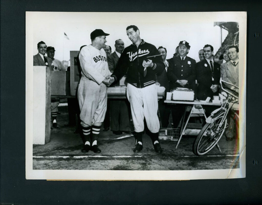 Joe DiMaggio Day Yankee Stadium 1949 Press Photo Poster painting Joe McCarthy New York Yankees