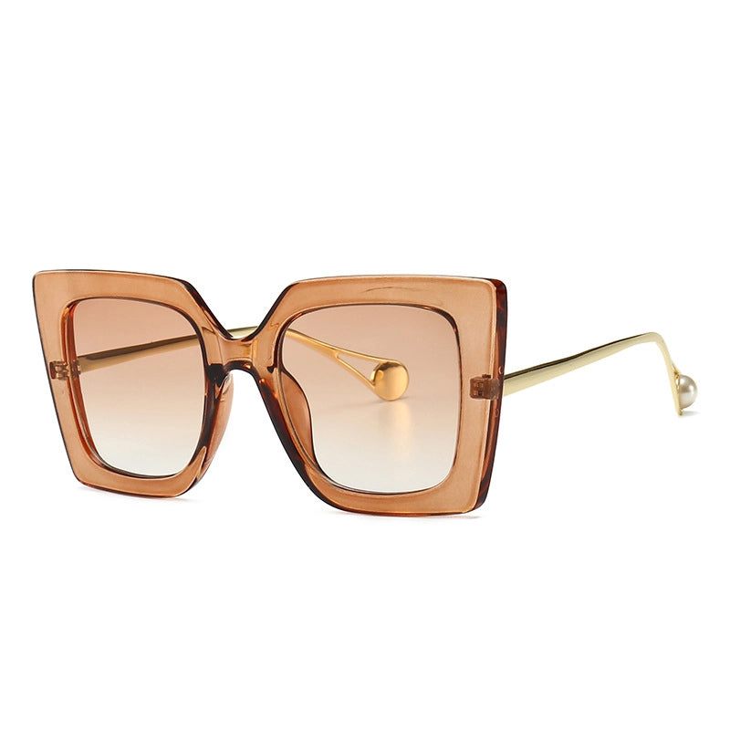 European And American Retro Sunglasses Cat Eye Big Frame Sunglasses Trend