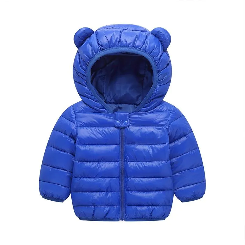 Warm Toddler Boys Jackets Autumn Winter Long Sleeve Hooded Character Pattern Children Outerwear Coats Kids Clothes