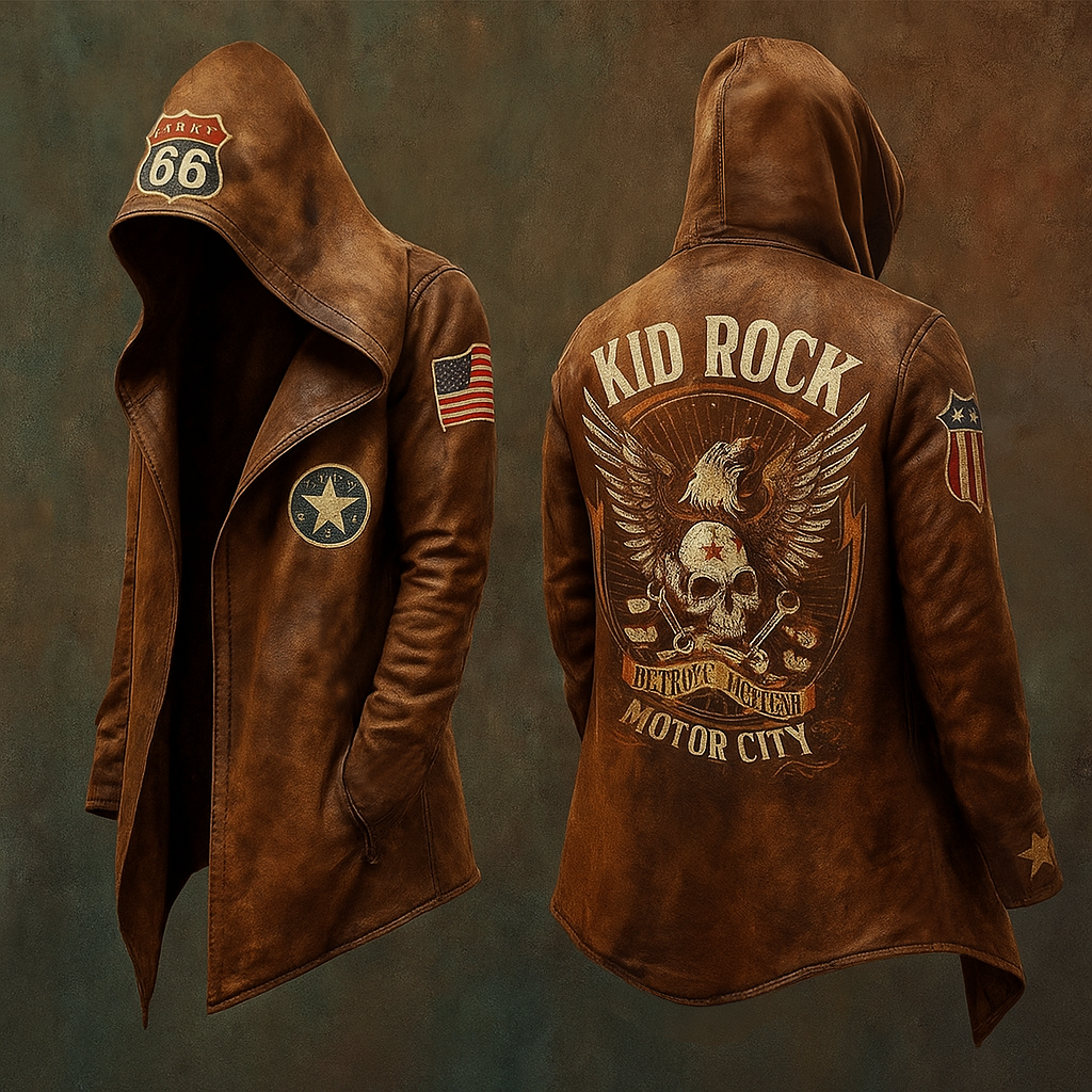 Men's American Retro Eagle Streetwear Hooded Jacket / Rvogue / Rvogue