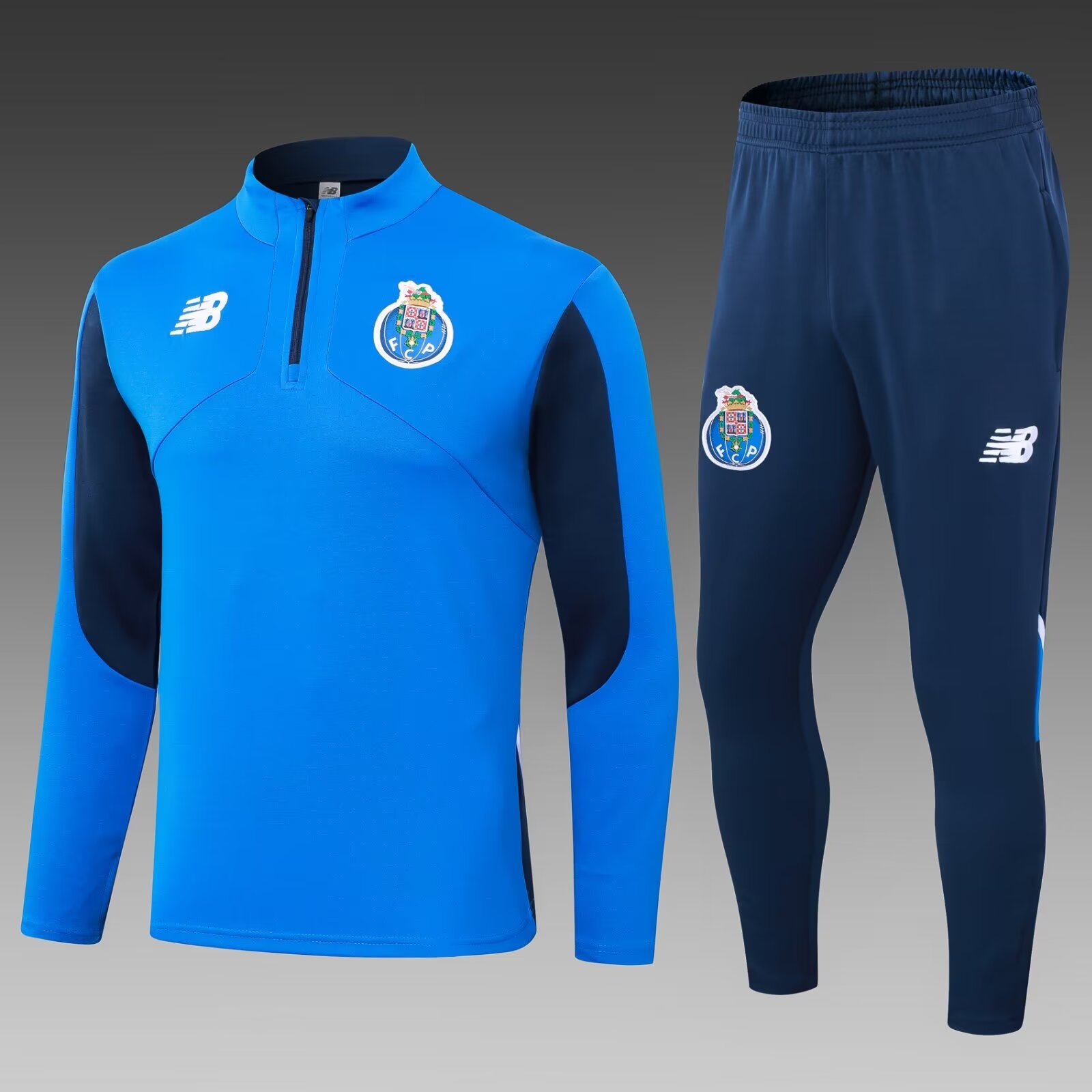 2024/2025 Porto Half-Pull Training Suit Blue Football Shirt