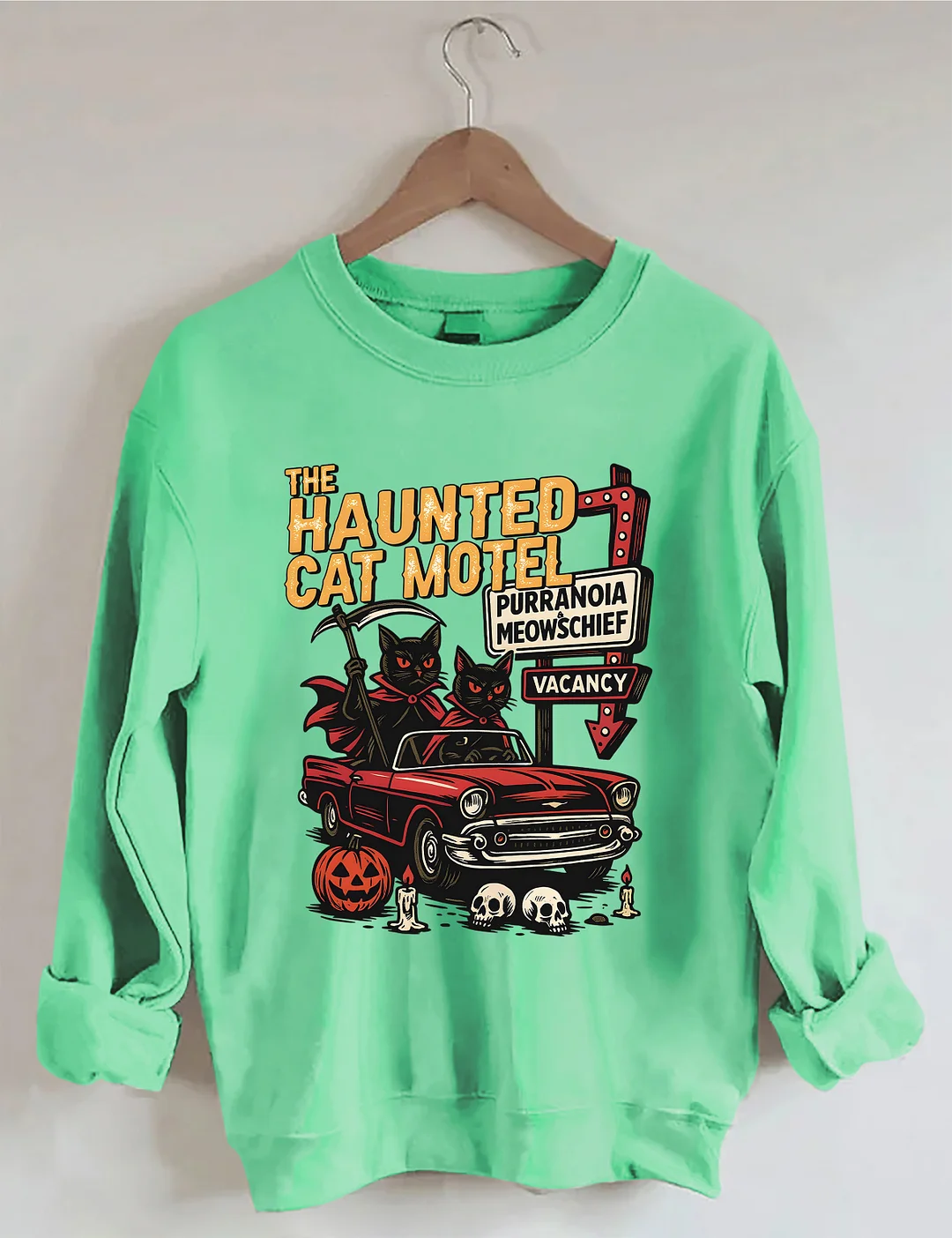 Haunted Cat Motel Sweatshirt