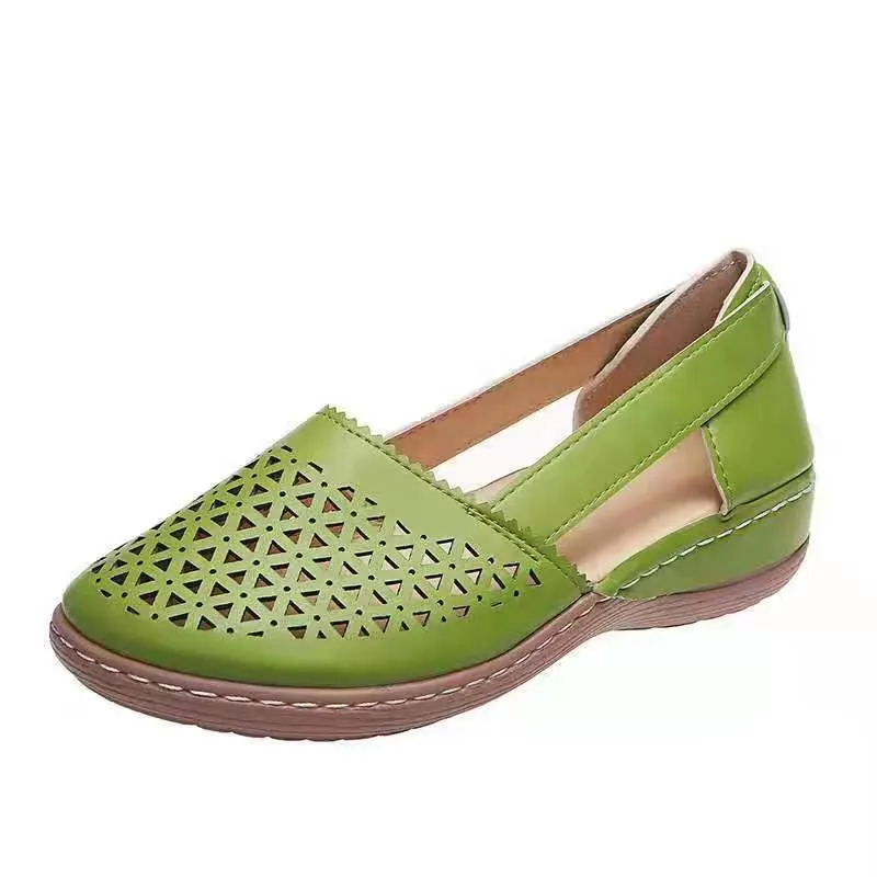 Breakj Breakj Women's Summer Sandals Bag Head Hollow Large Flat-Soled Sandals Hollow Sandals Hollow Breathable Women's Shoes