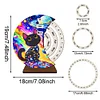 Black Cat Diamond Painting Unique Wooden Rotating Calendar for Home Office