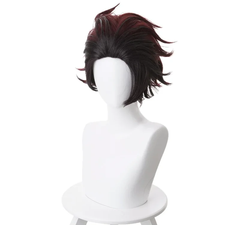 Demon Slayer/Kimetsu No Yaiba Kamado Tanjirou Wig Outfit Cosplay Halloween Carnival Props