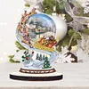 DIY Christmas Crystal Ball Diamond Painting Single-sided Wooden Desktop Ornaments