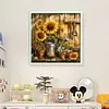 Sunflower Watering Can-11CT Stamped Cross Stitch 40*40cm/15.75*15.75in tapestrymarket