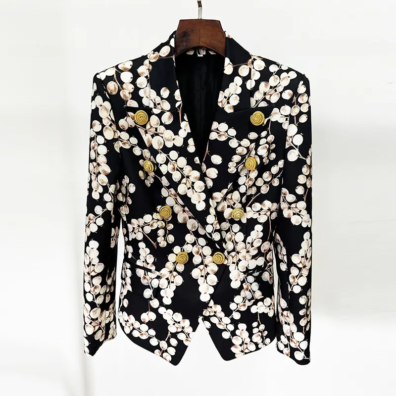 Nigikala Nigikala New Star Fashioned Metal Snitch Red Gallprint Suit Jacket Longs