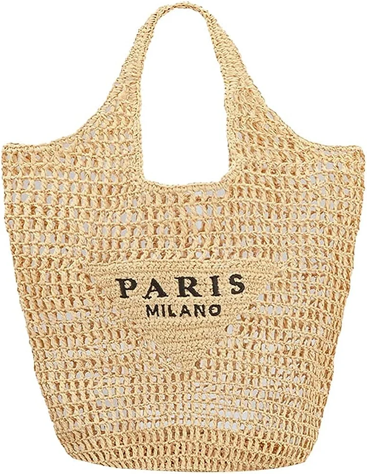 SPEPROECO Knitted Mesh Tote Bag For Women Hollow Out Hobo Bag Aesthetic  Knit Handbag Mesh Shoulder Bags Large Underarm Bag for Daily