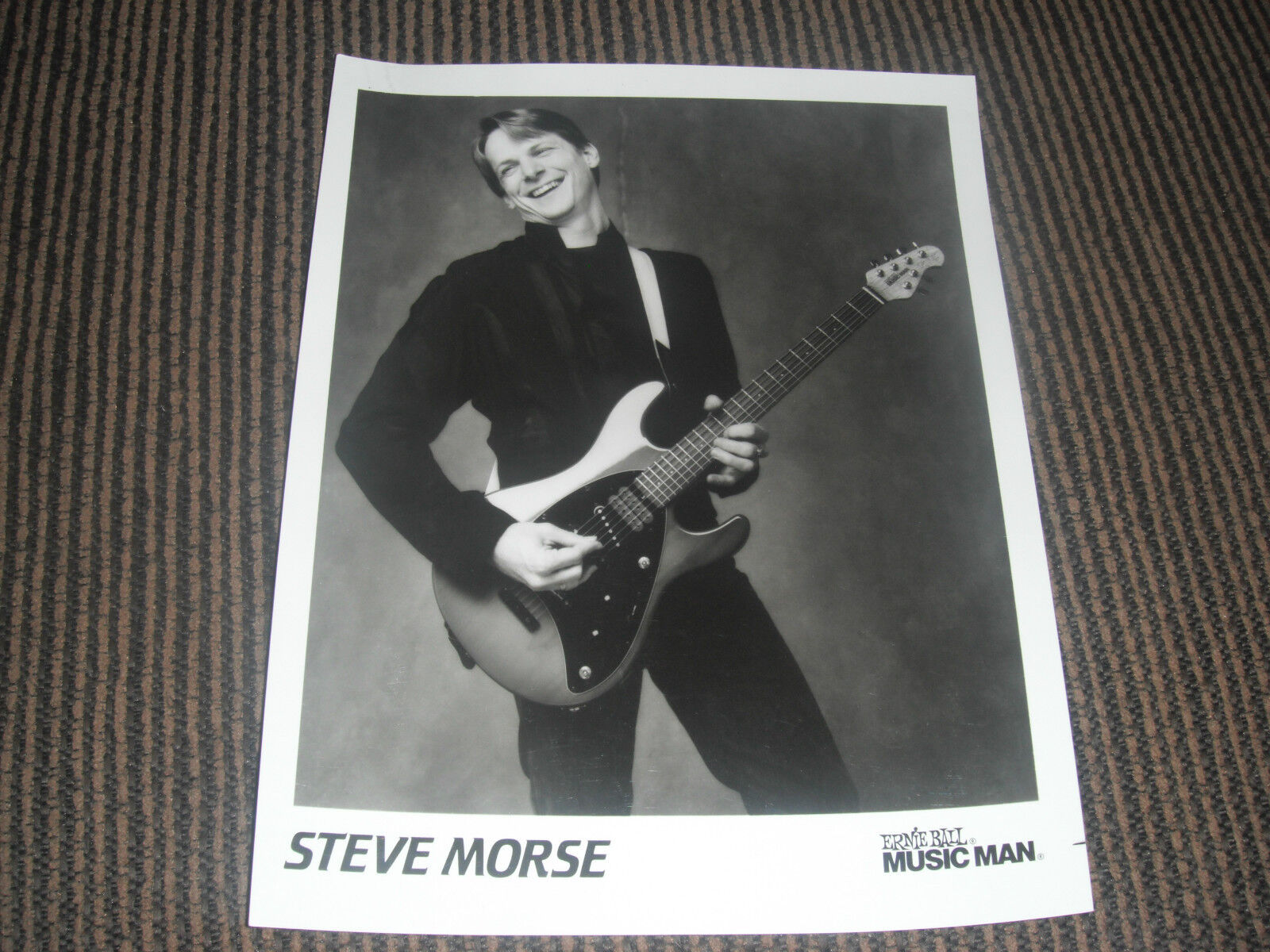 Steve Morse Deep Purple 8x10 B&W Publicity Photo Poster painting Promo