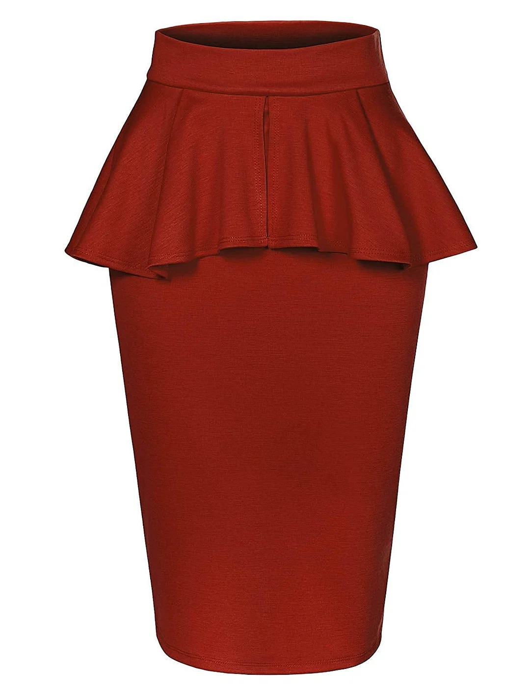 Midi Skirt High Waisted Flared Knee Length Self Tie Belt A Line Midi Skirt
