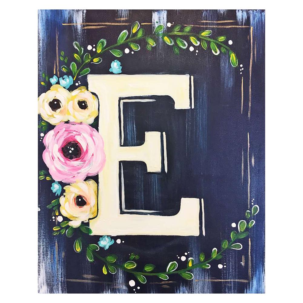 

Flower Letter E-Round Drill Diamond Painting-30*40CM, 501 Original