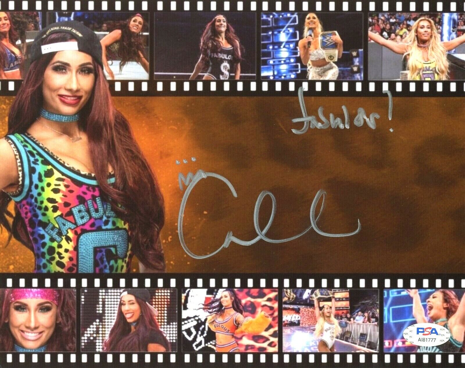 WWE CARMELLA HAND SIGNED AUTOGRAPHED 8X10 Photo Poster painting WITH PROOF AND PSA DNA COA 17