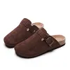 Women's Birken Outer Wear Leather Boston Slippers