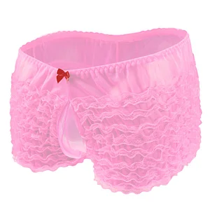 Men's mesh lace bowknot cake underwear