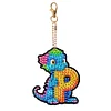 Diamond Painting Double Sided Dinosaur Letters P Keychain Pendant