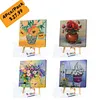 (4Pcs)Flowers-Paint by Numbers Acrylic Painting 20*20cm