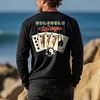 Men's Vintage Surfing Las Vegas Print Crew Neck Long Sleeve T-Shirt by Inlyline