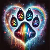Colorful Heart Paw-11CT Stamped Cross Stitch 40*40cm tapestrymarket