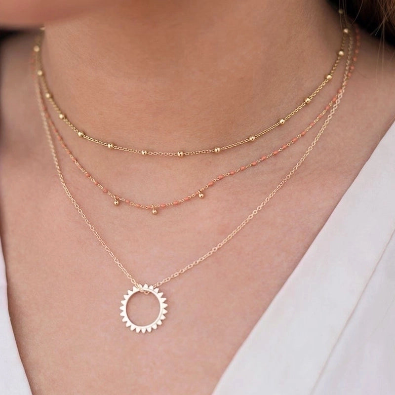 Copper Plating Geometric Necklace