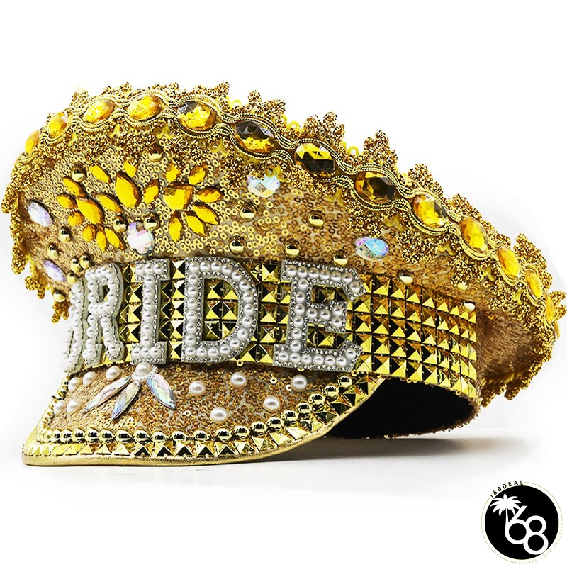 Women's Cotton Rhinestone Pattern Formal Wear Luxury Hats | 168DEAL