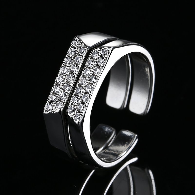 BTS ARMY Gold-plated Diamond Couple Rings