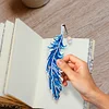 6pcs/set 5D DIY Diamond Painting Feather Shape Bookmark Kits