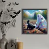 Halloween Geist und Katze - runder Bohrer Diamantmalerei - 40*40cm