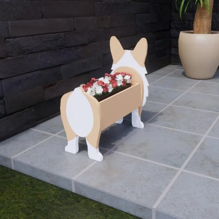 Dog Planter - Corgi Planter