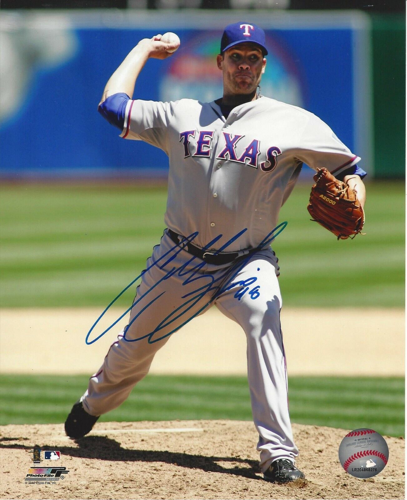 Colby Lewis Autographed 8x10 Texas Rangers#S1095