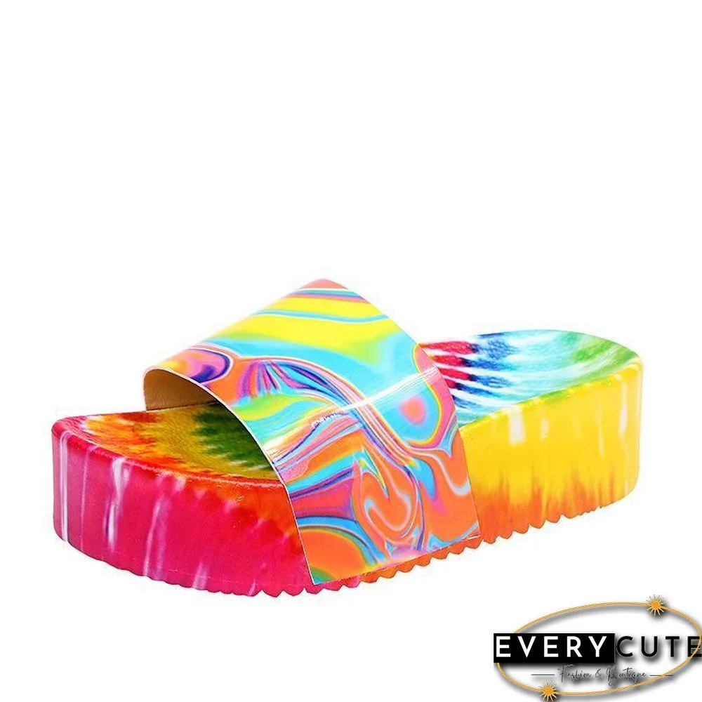 Colorful Printed Thicken Buttom Outdoor Slipper