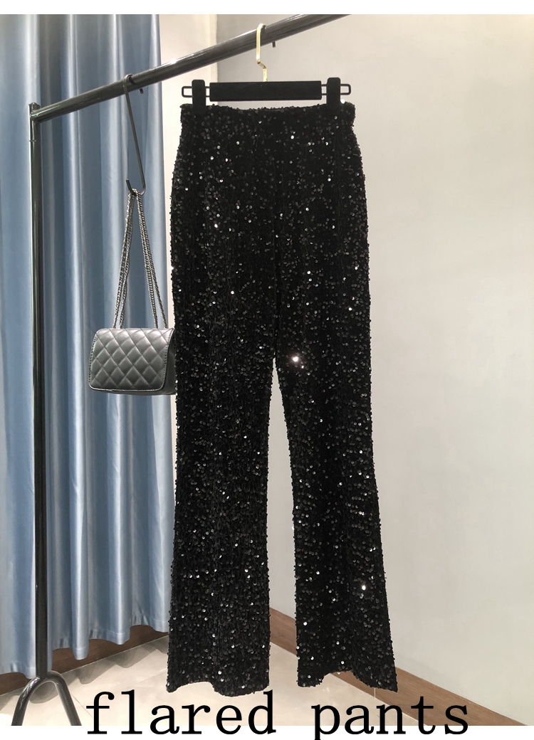 High Waisted Loose Micro Flared Tall Waist Trousers of Silver Pants