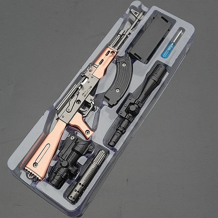 ToyTime  Mini Sniper Gun Models Battlegrounds Mini Keychain Gun Model M416 AWM AKM 98K M2 Toy