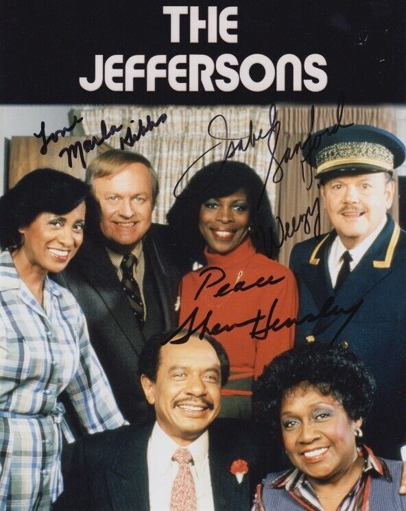 The Jeffersons cast signed by 3! 8x10 Photo Poster painting